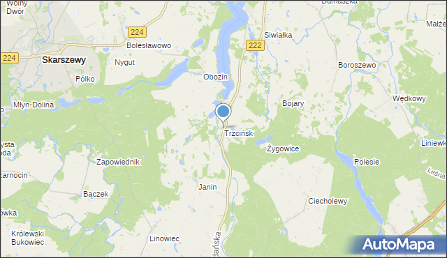 mapa Trzcińsk, Trzcińsk na mapie Targeo